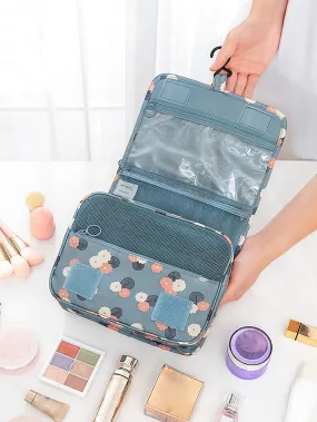 1pc Flower Pattern Toiletry Travel Bag