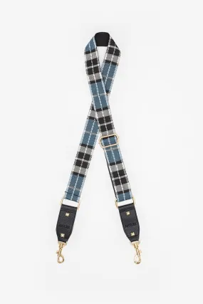 Antler Bag Strap Blue Plaid