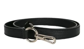 Black Bag Strap with Silver Hardware