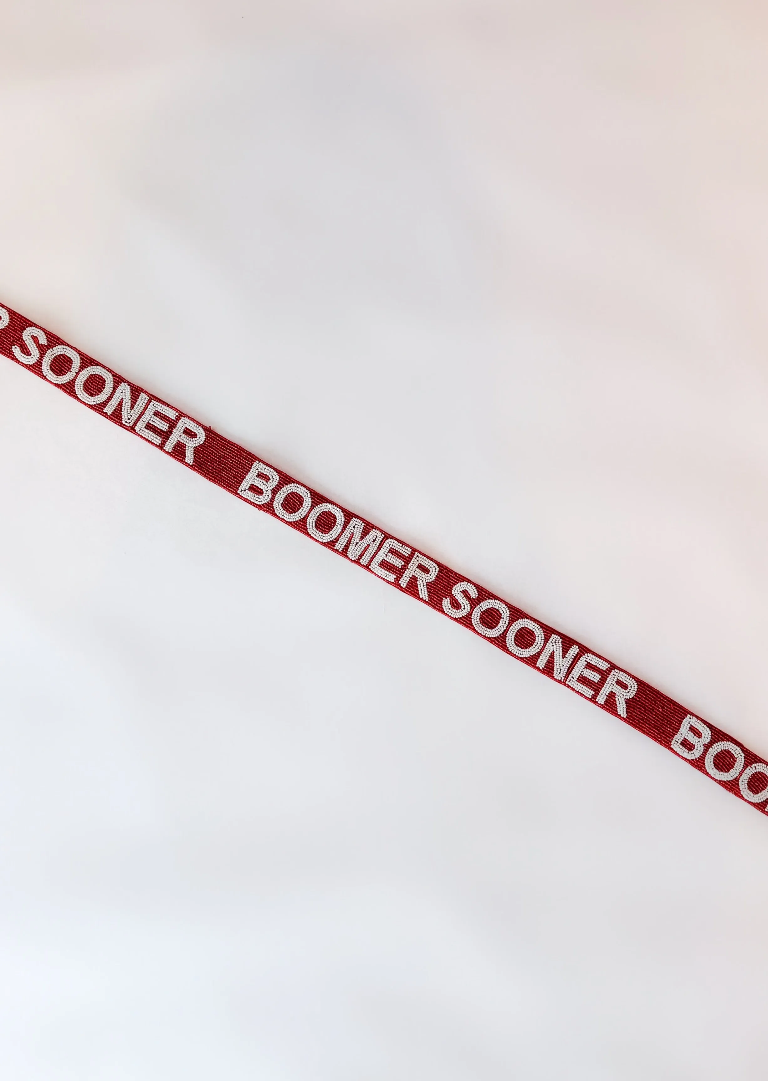 Boomer Sooner Beaded Bag Strap