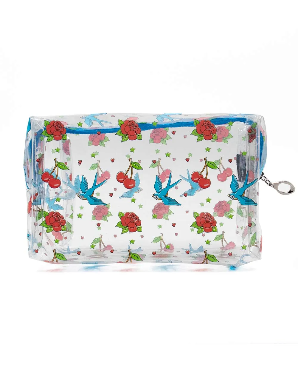 Cherry Bird Roses Cosmetic Bag