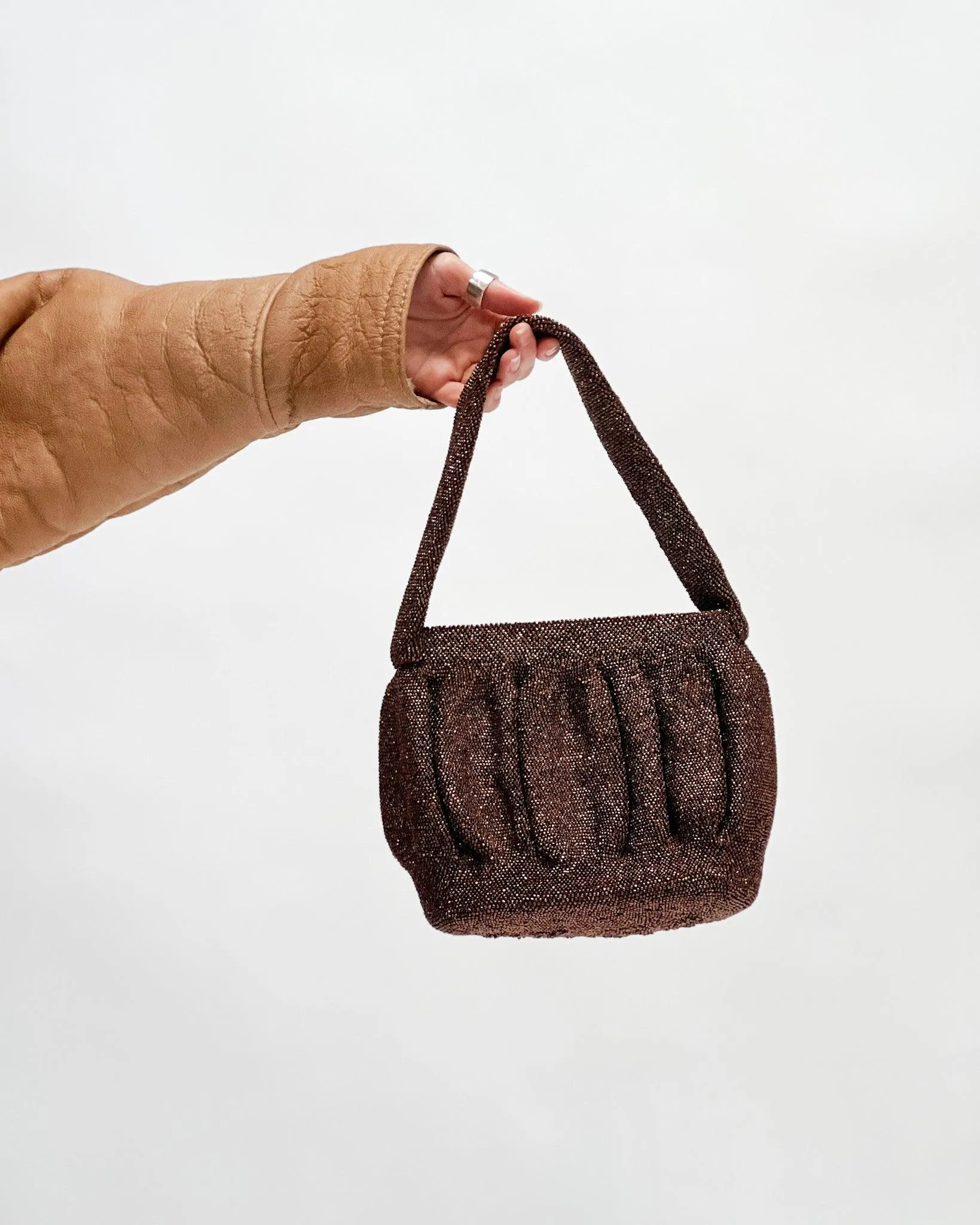 Cinnamon Beaded Bag