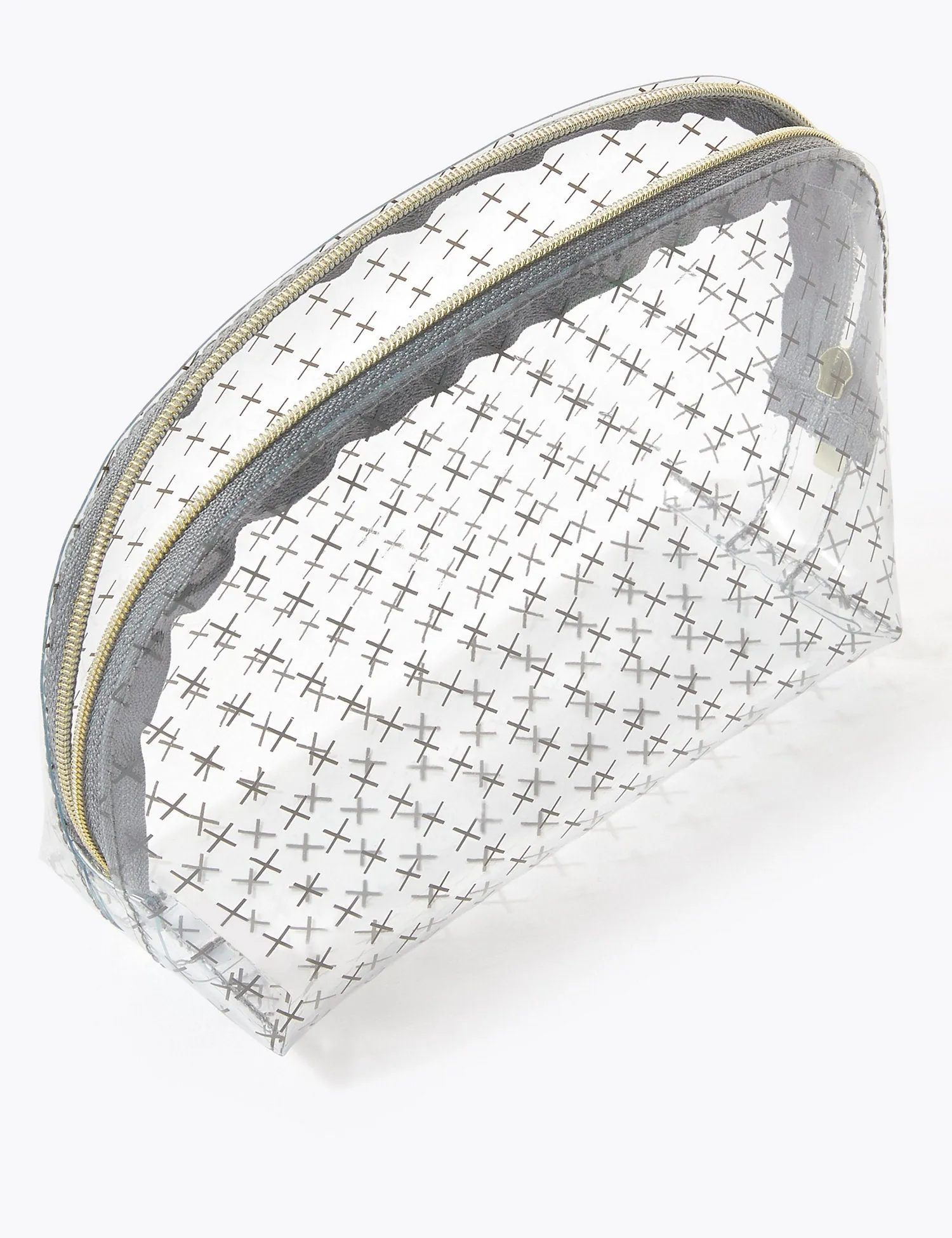 Clear Cross Make-Up Bag