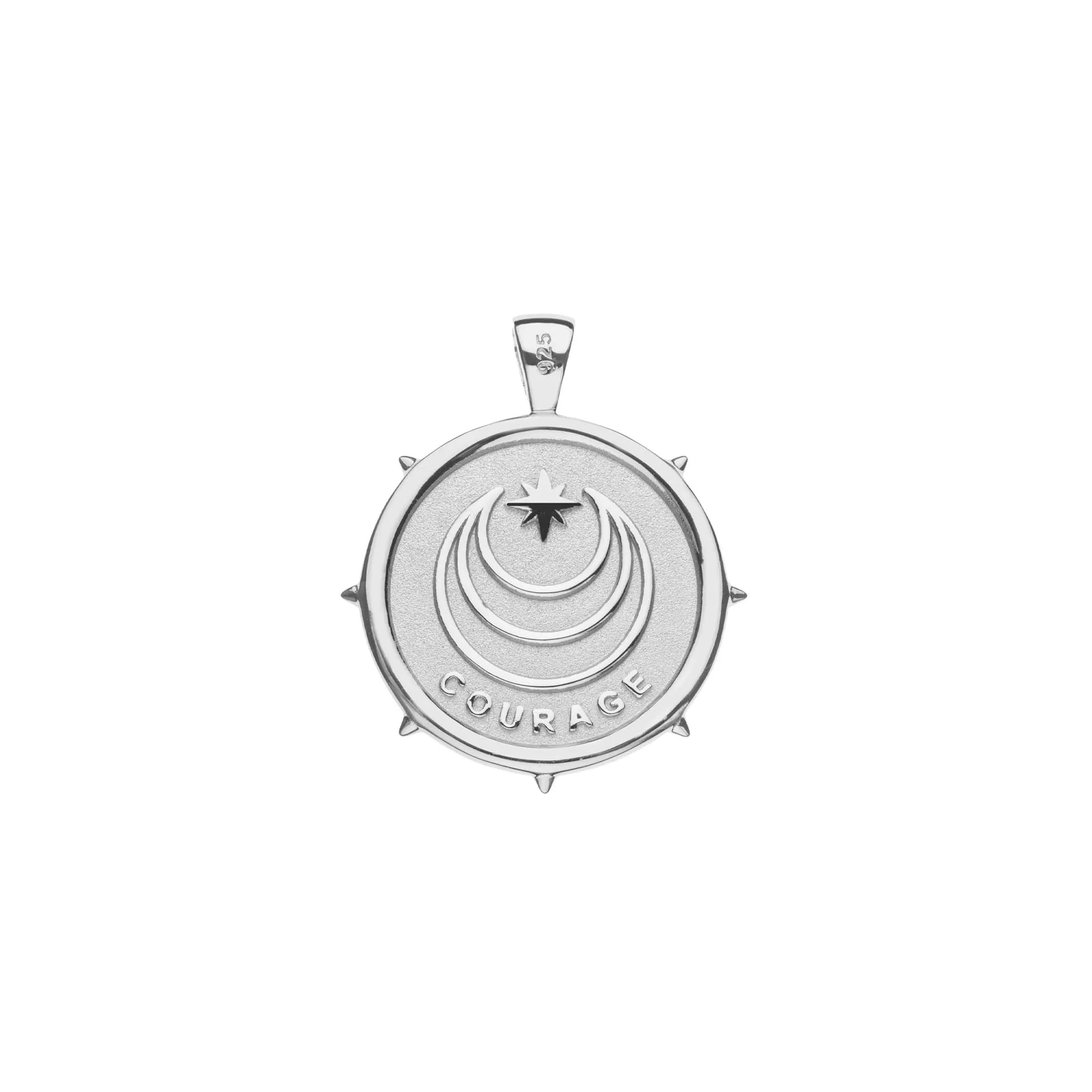 COURAGE JW Small Pendant Coin in Silver