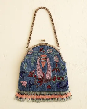 Deco Vine Beaded Frame Bag