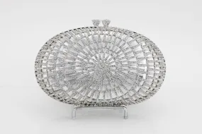 Diamond Oval Starburst Evening Bag