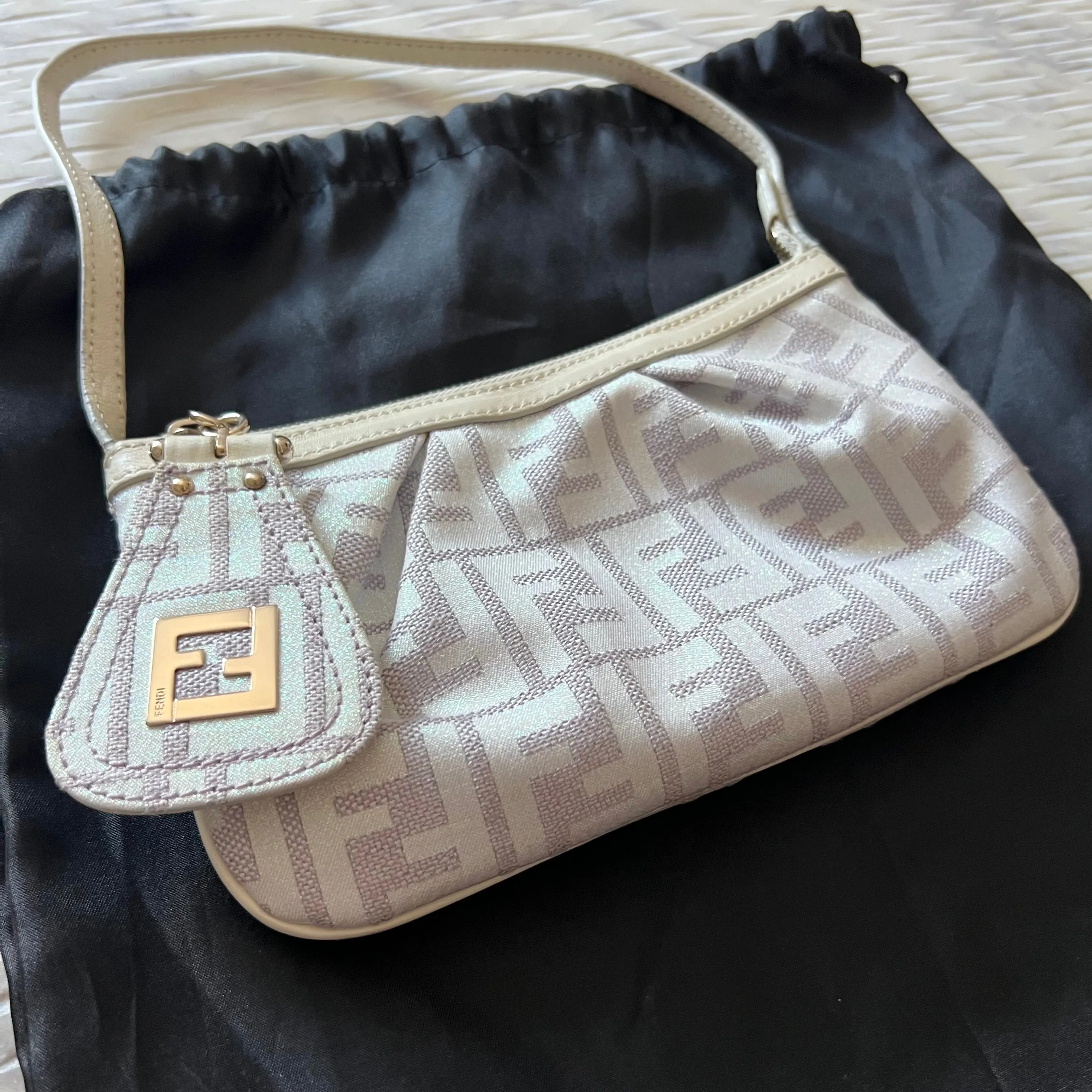 Fendi FF Zucca Canvas Pochette Bag