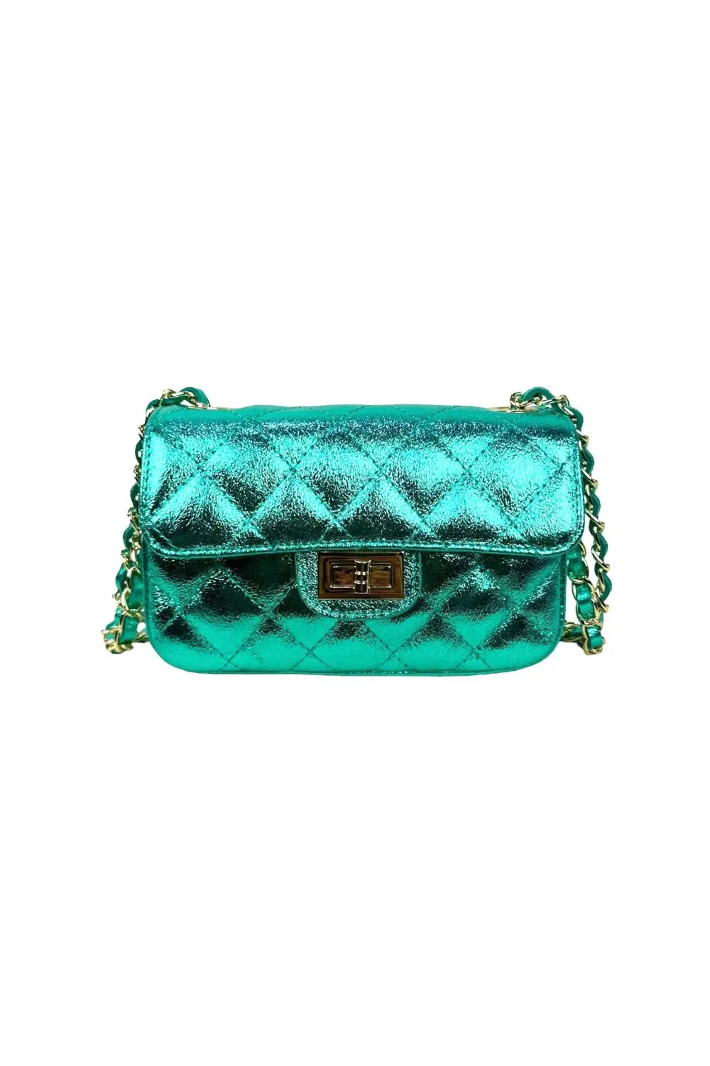 FRANNIE QUILTED BAG TURQUOISE