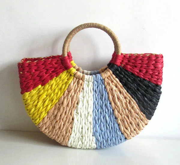 Handmade Rattan Beach Straw Bag - Itire