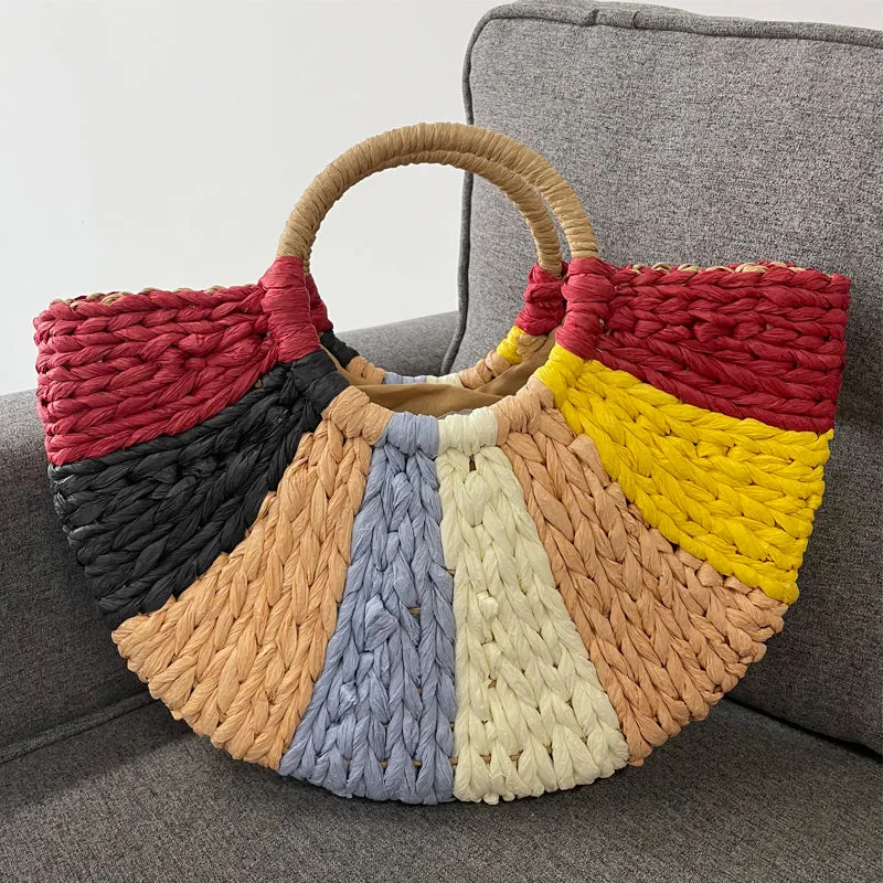 Handmade Rattan Beach Straw Bag - Itire