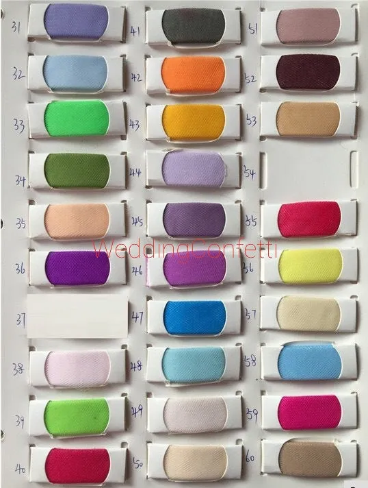 Hard Tulle Colour Chart