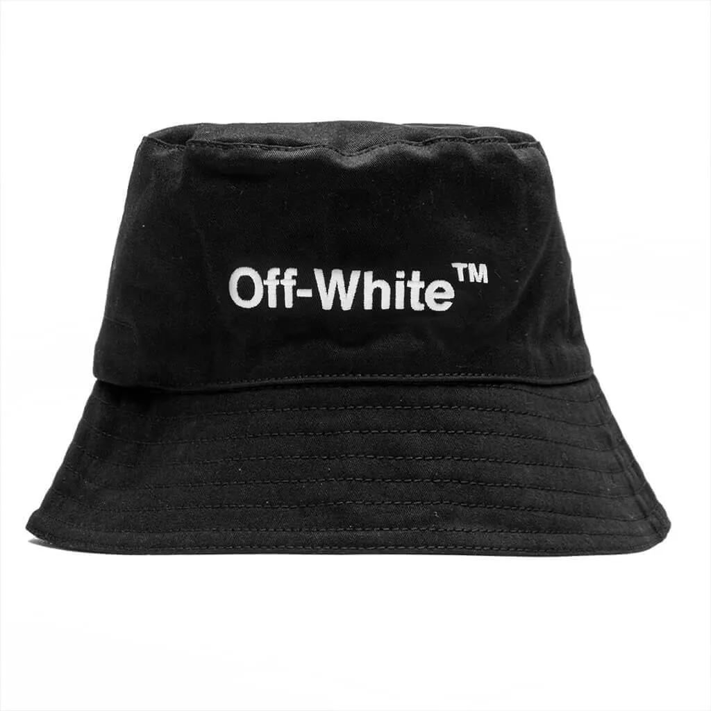 Helvetica Bucket Hat - Black/White