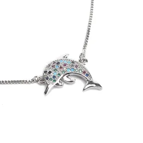 JW Crystal Bracelet Dolphin Silver