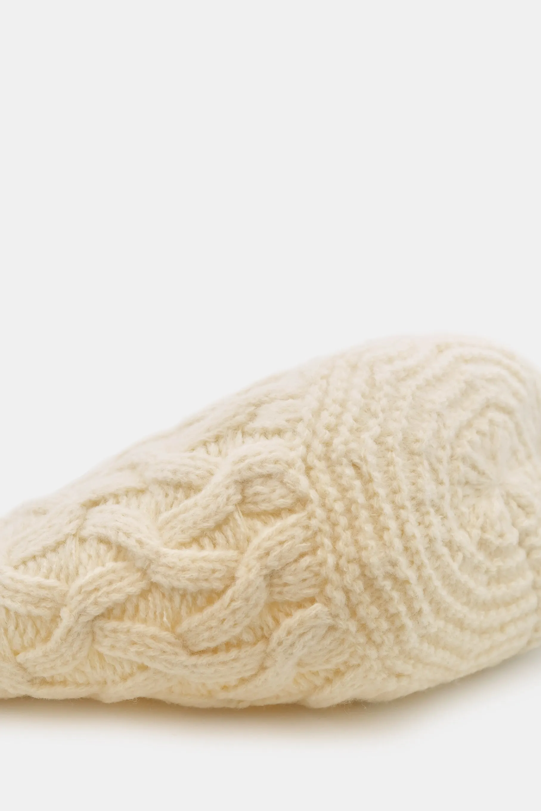 Knit Bucket Hat, Ivory