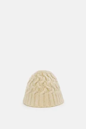 Knit Bucket Hat, Ivory