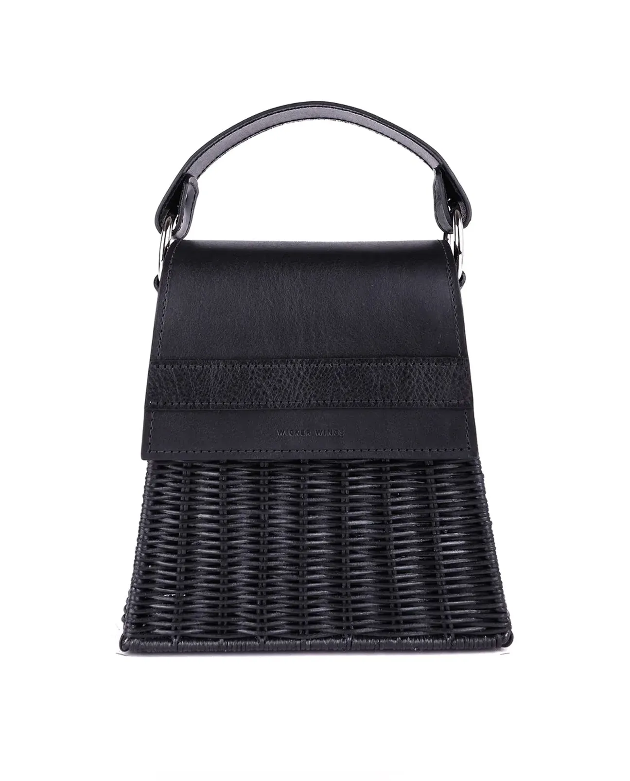 Lian Wicker Wings Bag in Black