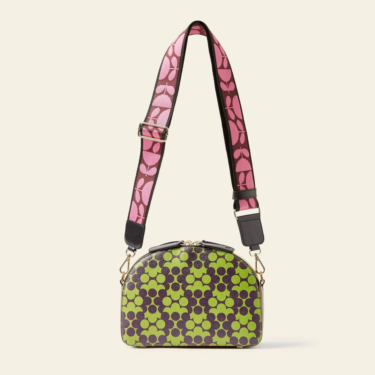 Luna Crossbody - Purple Puzzle Flower