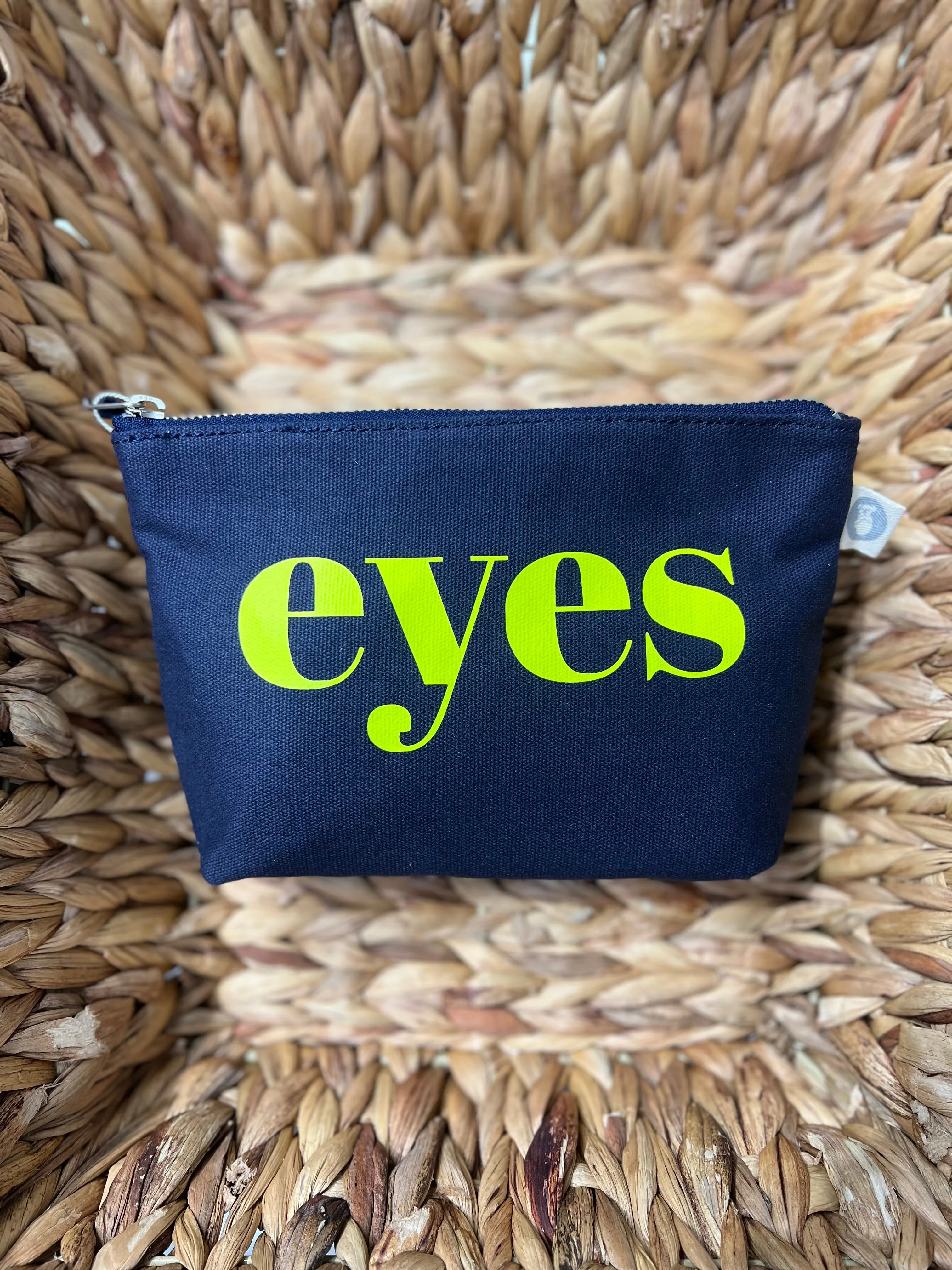 Makeup Bag Navy with Eyes