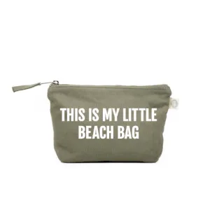 Makeup Bag Olive with White Matte This is my Little Beach Bag