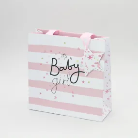 Medium Gift Bag Baby Pink Stripe