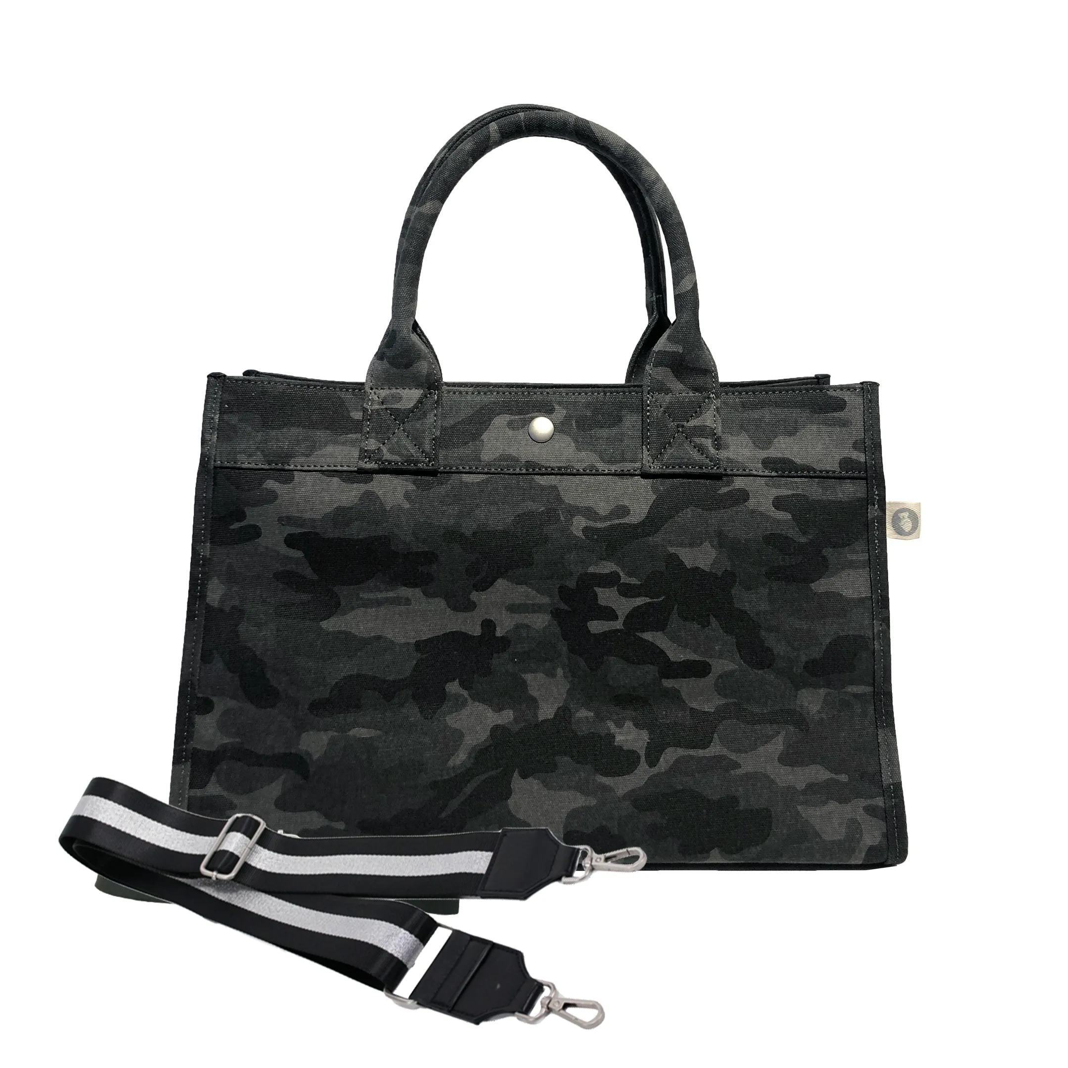 Midi East West Bag: Black Camouflage