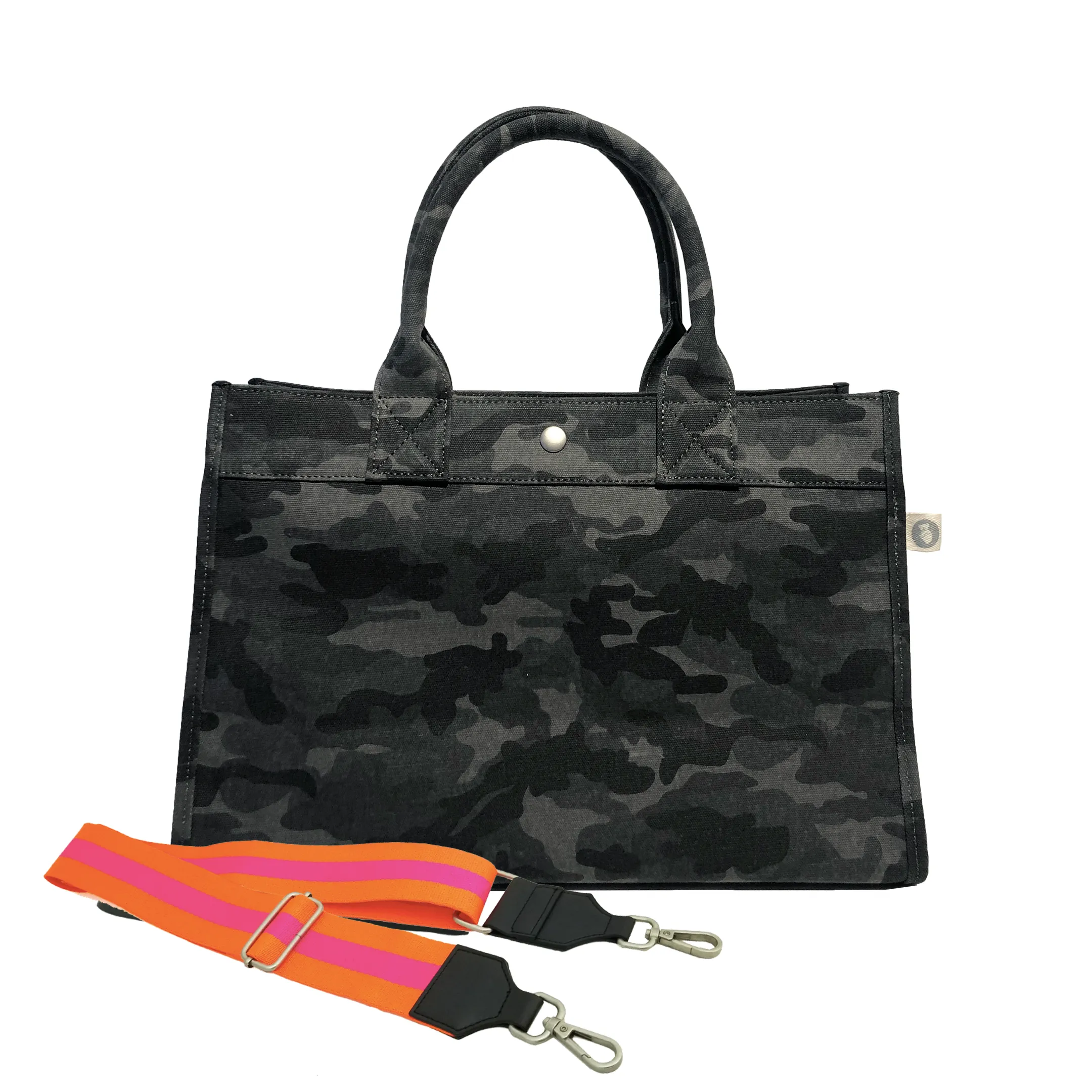 Midi East West Bag: Black Camouflage