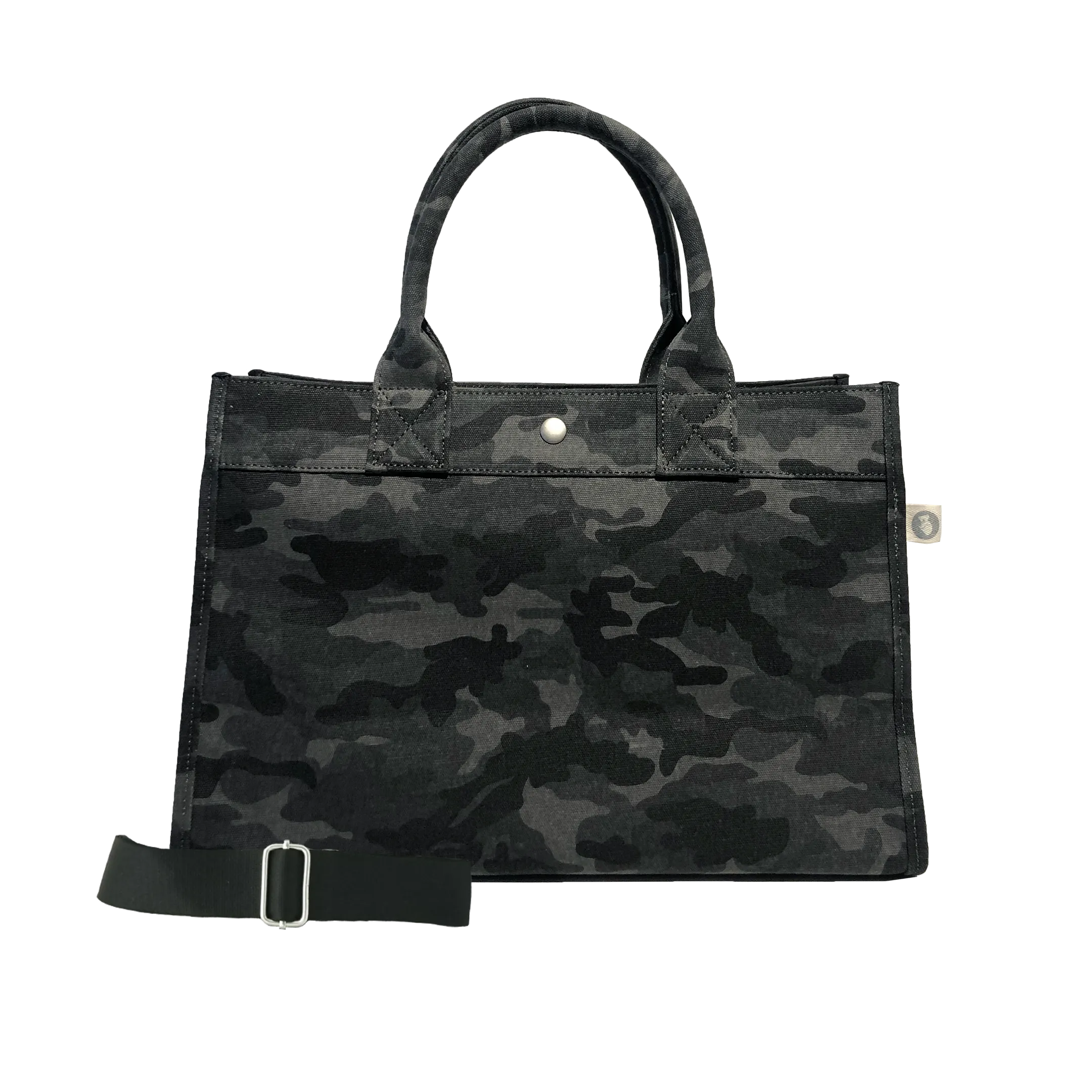 Midi East West Bag: Black Camouflage