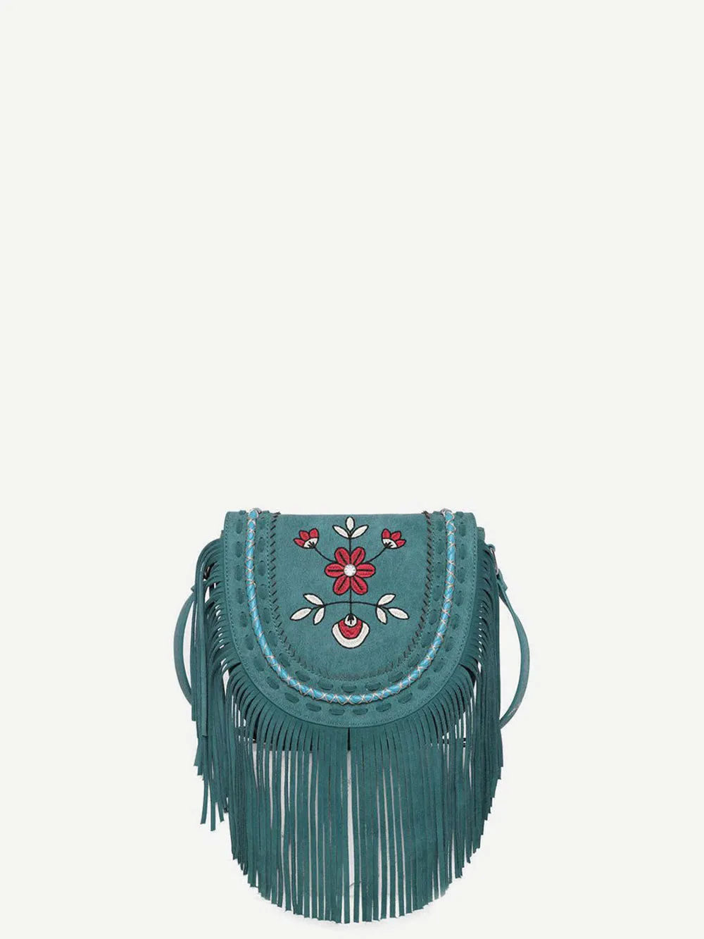 Montana West Embroidered Floral Fringe Crossbody