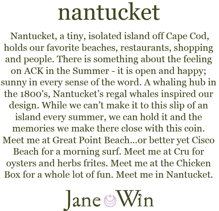 NANTUCKET JW Original Pendant Coin