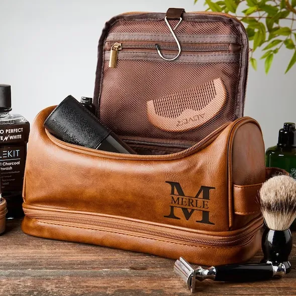 Personalized Toiletry Bag Groomsman Engraved Dopp Kit, Gift for Men/Him