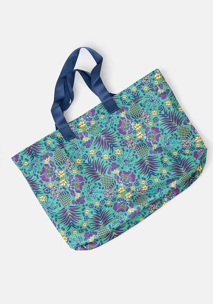 Pineapple Print Beach Bag