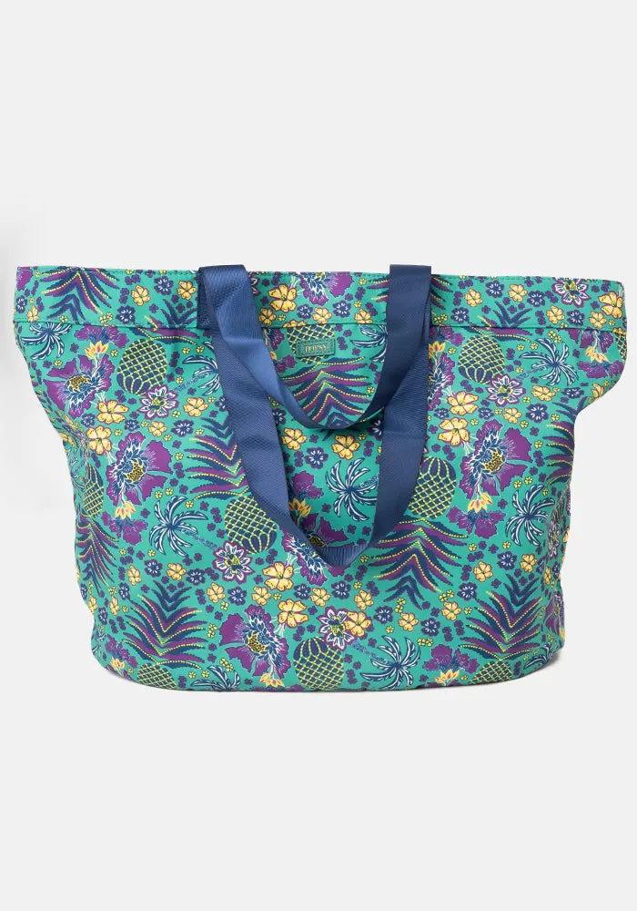 Pineapple Print Beach Bag