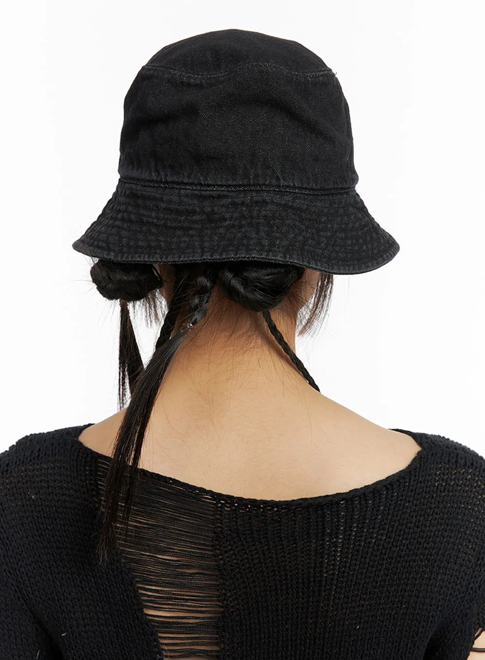 Ribbon Embroidered Bucket Hat IF421