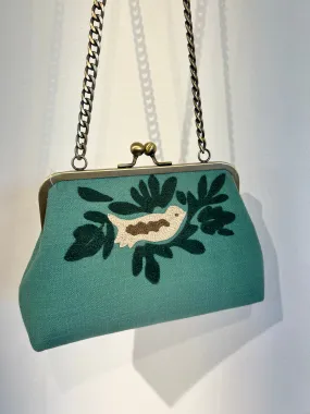 Song Bird  bag- Aqua Green