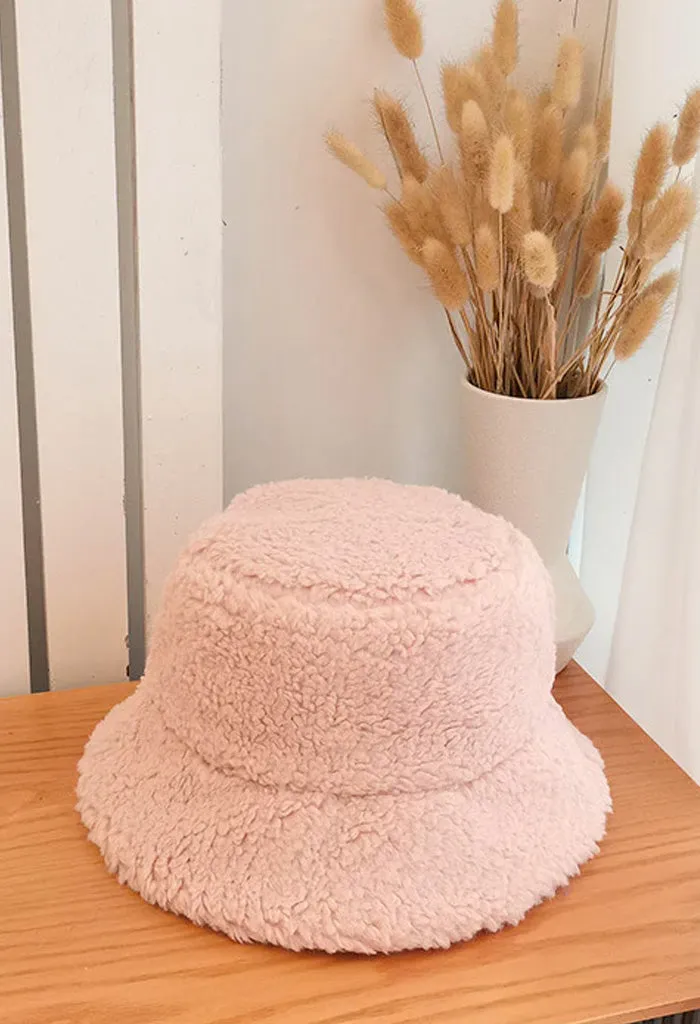 Teddy Bucket Hat-Blush