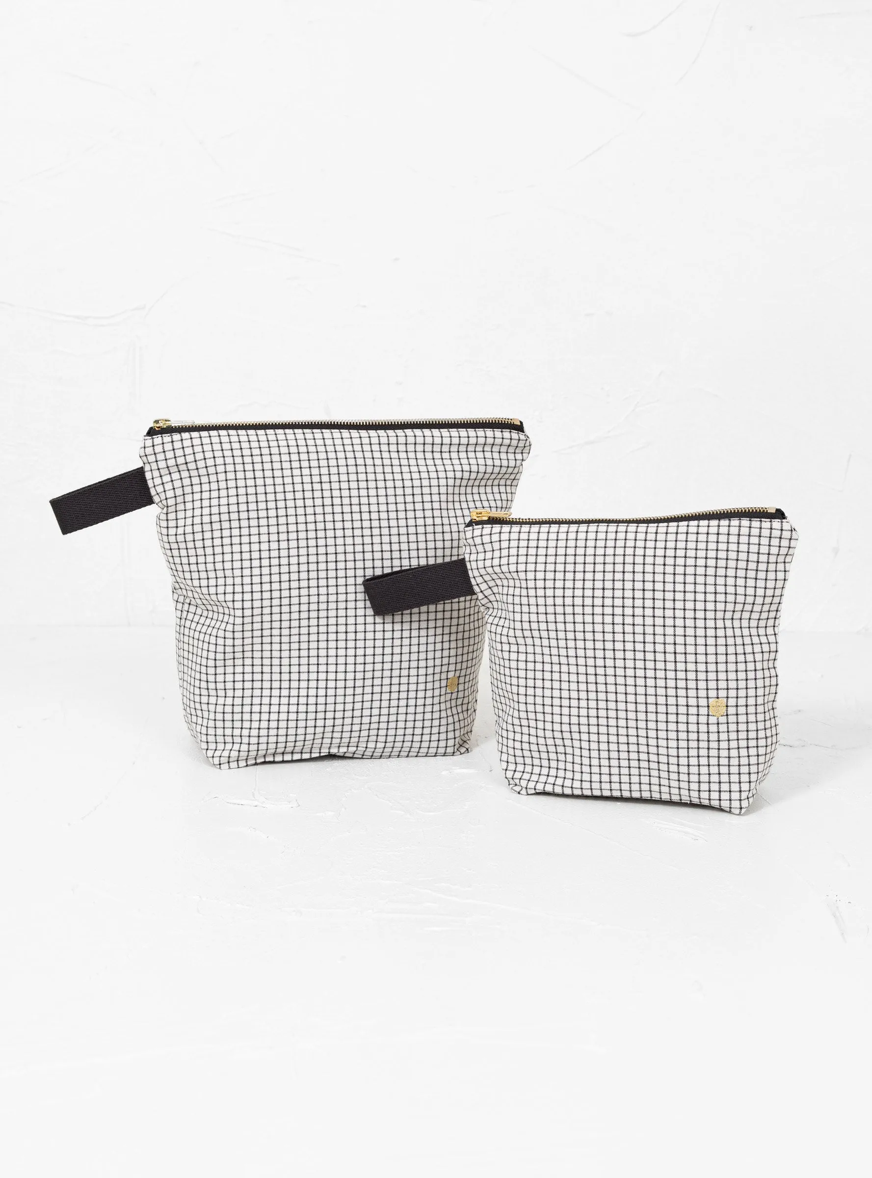 Toiletry Bag GM Black & White Check