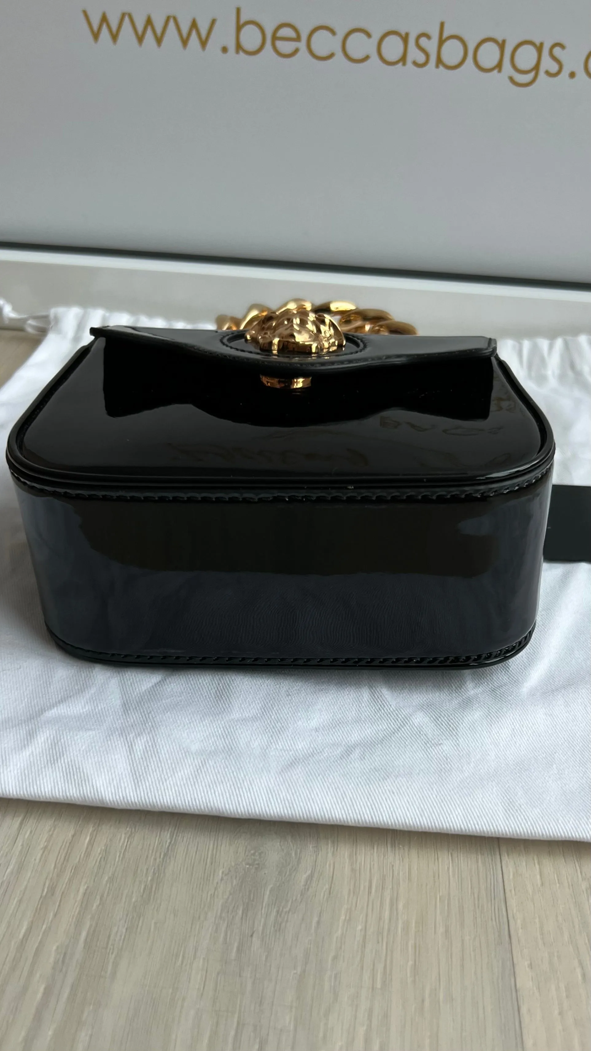 Versace La Medusa Patent Mini Bag