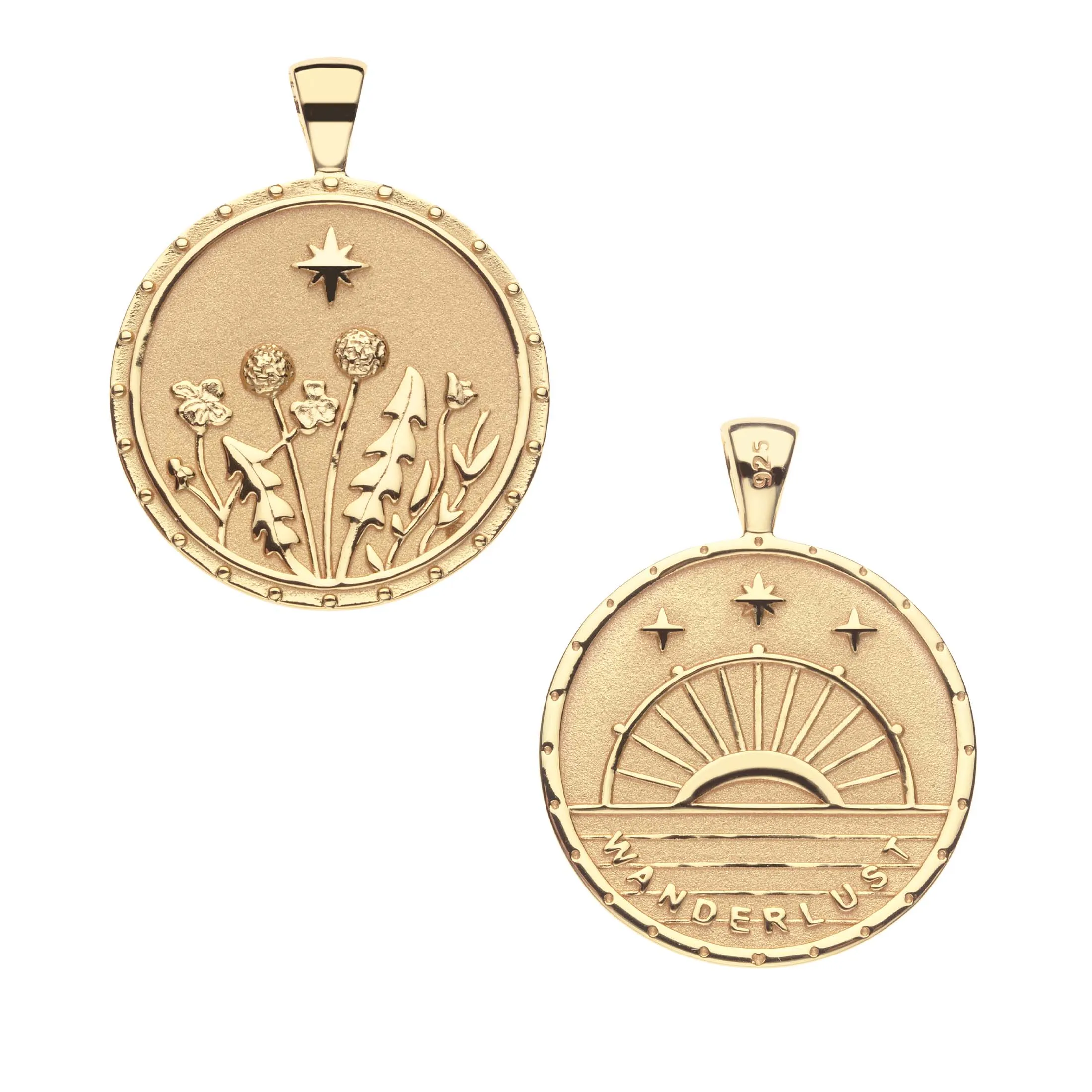 WANDERLUST Wildflowers JW Original Pendant Coin