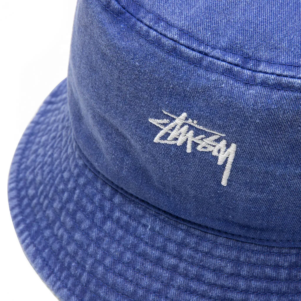 Washed Stock Bucket Hat - Blue