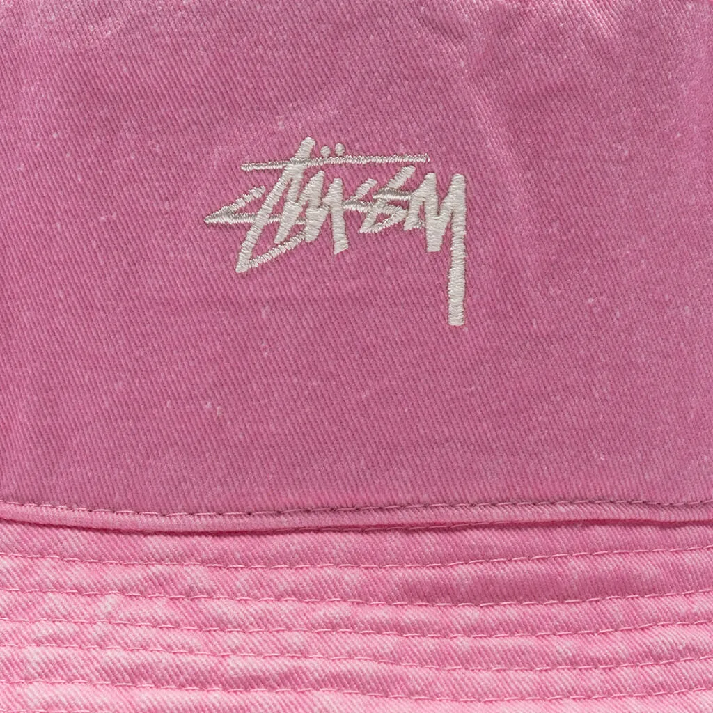 Washed Stock Bucket Hat - Pink