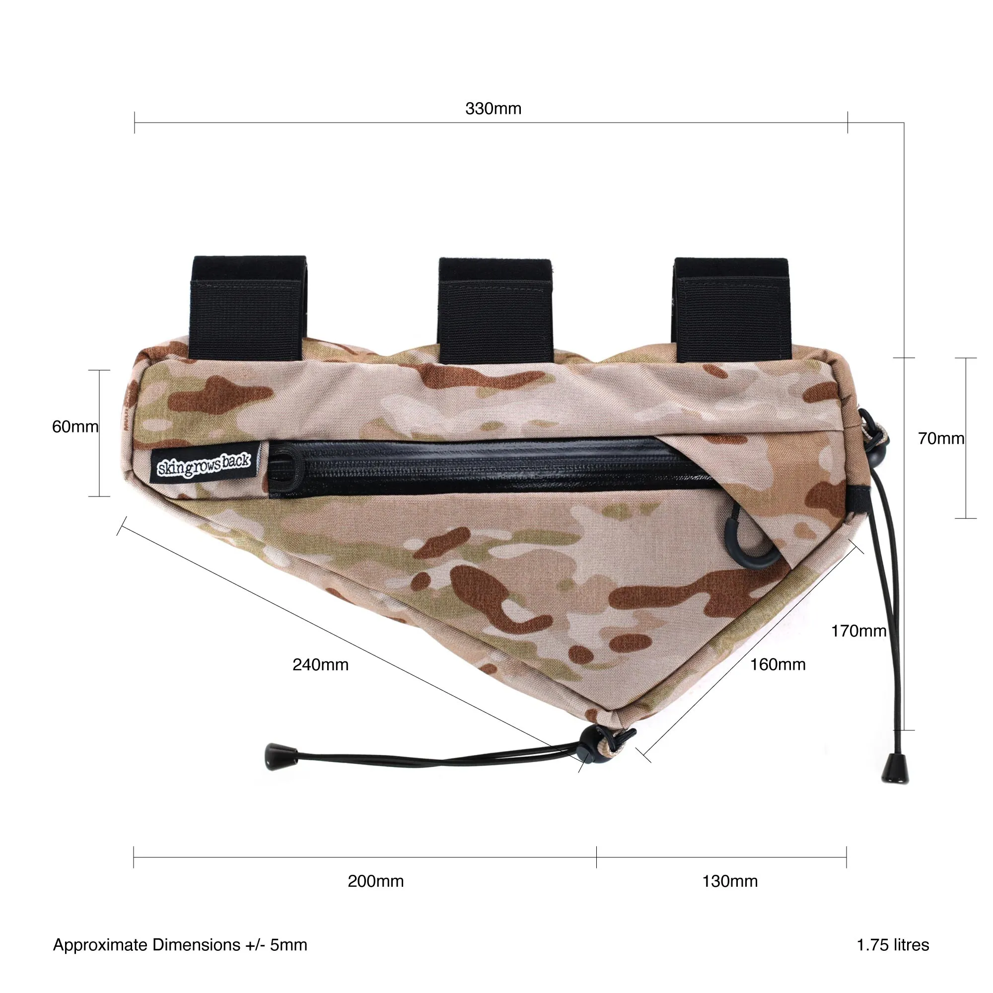 Wedge Frame Bag MultiCam Arid - wholesale